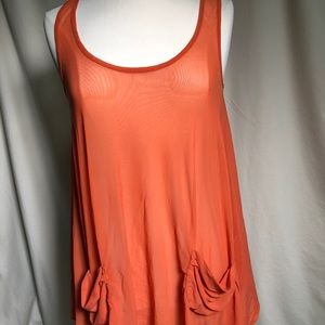 Orange swimsuit cover up